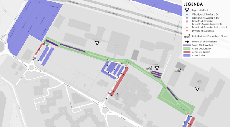 Esempio di mappatura e analisi dei flussi di mobilità scolastica